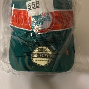 New Era Miami Dolphins Teal and Gray Cap with Black Brim Sz L